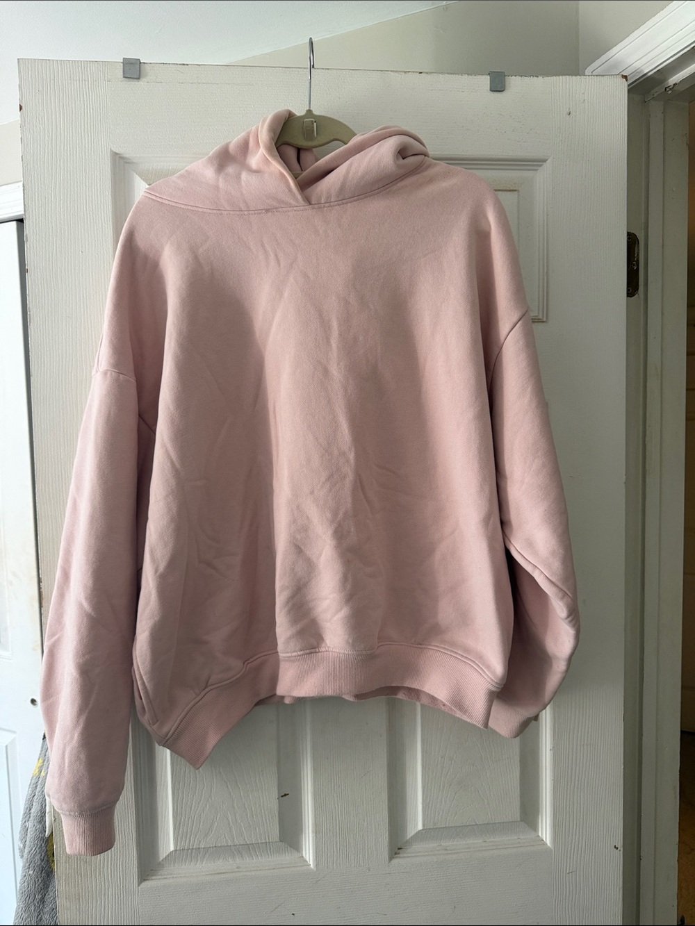 Women's Soft Pink Cowl Neck Sweatshirt